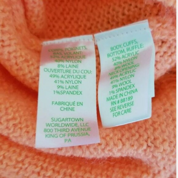 Lilly Pulitzer Marceline Sweater, Cantaloupe, Size S - Picture 8 of 9